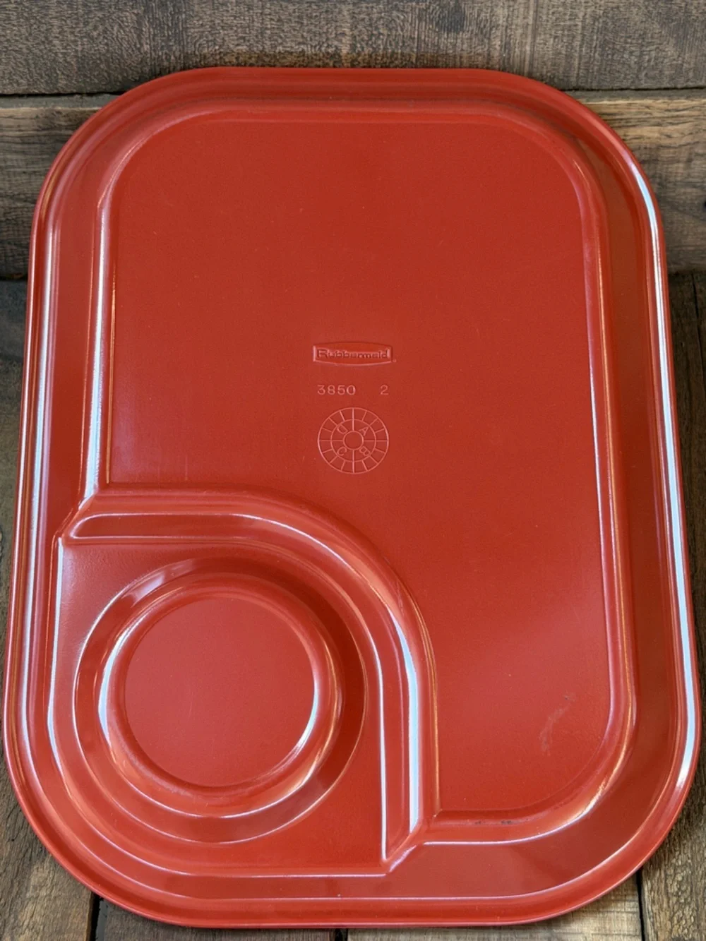 Vintage Rubbermaid 3850 Melamine Lunch TV Camping Tray 11 1/2